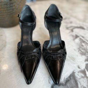 Aldo Hermeria Black Leather Heels
